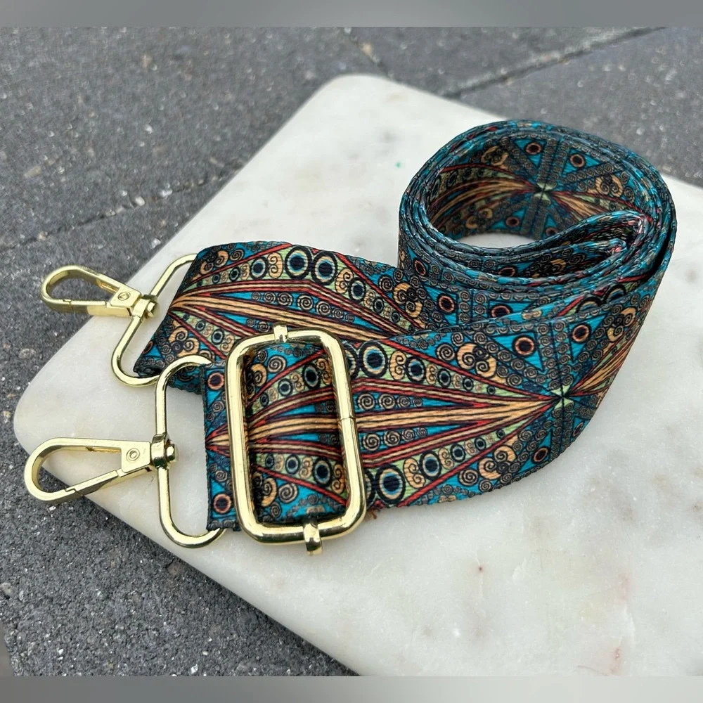 Crossbody Shoulder Strap for Purses or Crossbody Bags Multi Colored Art Deco